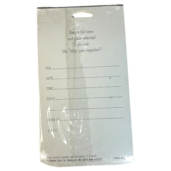 3 Hallmark Baby Shower Invitations 8 Packs Animal Design New Sealed Pink Yellow - Picture 5 of 7